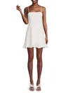 French Connection Whisper Ruffled Hem Dress In Summer White