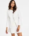 French Connection Sabine Slim Fit Stretch Cotton Twill Jacket In Summer White