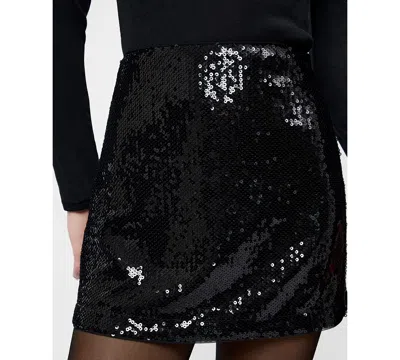 FRENCH CONNECTION WOMEN'S SADIE SEQUIN DETAIL MINI SKIRT