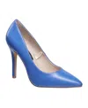 French Connection Sierra Womens Solid Leather Pumps In Blue