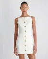 French Connection Azra Square Neck Twill Minidress In White