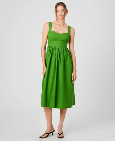 French Connection Women's Sleeveless Sweetheart Neck Dress In Green