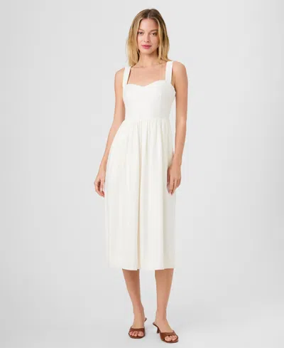 French Connection Women's Sleeveless Sweetheart Neck Dress In White