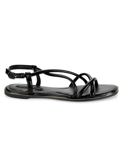 French Connection Women's Solid Flat Sandals In Black