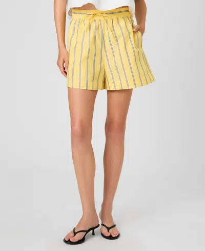 French Connection Women's Striped Drawstring Shorts In Yellow