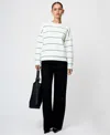French Connection Women's Striped Long-sleeve Sweater In White