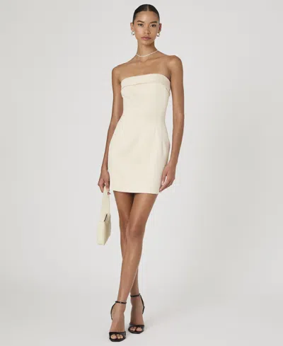FRENCH CONNECTION WOMEN'S STRUCTURED SATIN STRAPLESS DRESS