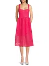 French Connection Women's Sweetheart Lace Midi Dress In Azalea