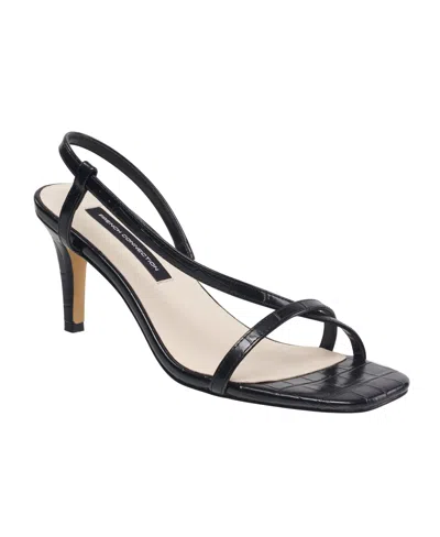 French Connection Women's Tanya Slip-on Heeled Sandal In Black