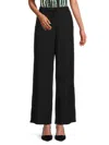 French Connection Black Ame Suiting Wide Leg Trousers In Black