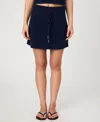 French Connection Terry Spun Miniskirt In Midnight Blue