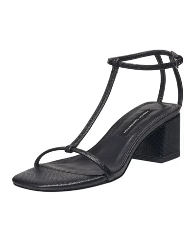 French Connection Women's Textured Snake Sandal In Black