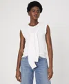 French Connection Cashmere Blend Shoulder Vest In Porcelain Cream In Porcelain Cream