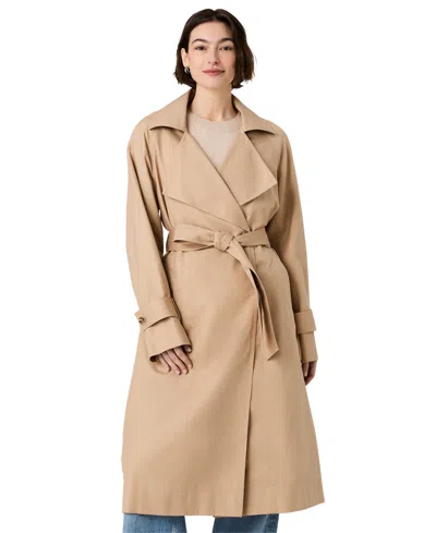 French Connection Relaxed Raglan Trench Coat In Brown