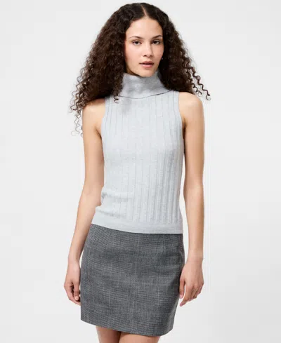 French Connection Women's Turtle Neck Top In White