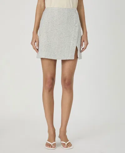 French Connection Women's Tweed Mini Skirt In Light Blue Multi