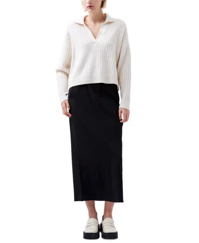 French Connection Women's Vhari Collared Long-sleeve Sweater In Cream