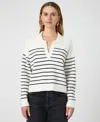 French Connection Vhari Collared Sweater In Winter White,black