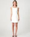 French Connection Whisper Bow Strap Mini Dress In Summer White