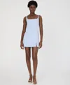 French Connection Whisper Bow Slit Minidress In Cashmere Blue
