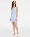 French Connection The Whisper Collar Mini Dress In Cashmere Blue