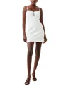French Connection Whisper Ruched Tulle Minidress In Summer White