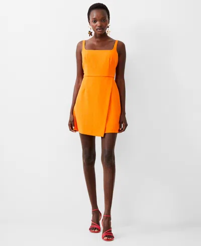 French Connection Women's Whisper Crossover Mini Dress In Persimmon