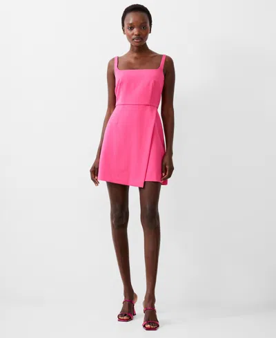 French Connection Women's Whisper Crossover Mini Dress In Raspberry Sorbet