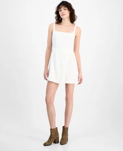 French Connection Women's Whisper Crossover Mini Dress In Summer White