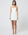 French Connection Whisper Foldover Mini Dress In Summer White
