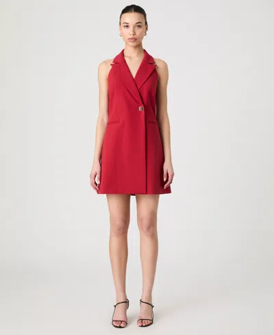 FRENCH CONNECTION WOMEN'S WHISPER HALTER NECK BLAZER DRESS