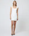 French Connection Whisper Notched Neck Minidress In White