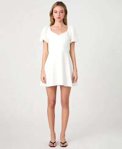 FRENCH CONNECTION WOMEN'S WHISPER PUFF-SLEEVE MINI DRESS