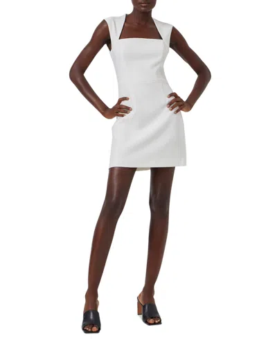 French Connection Lula Ponte Skater Mini Dress In Summer White