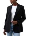 French Connection Whisper Single Breasted Blazer In Blackout