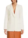 French Connection Whisper Single Breasted Blazer In Summer White
