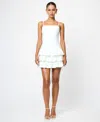 French Connection Whisper Tiered Ruffle Minidress In White