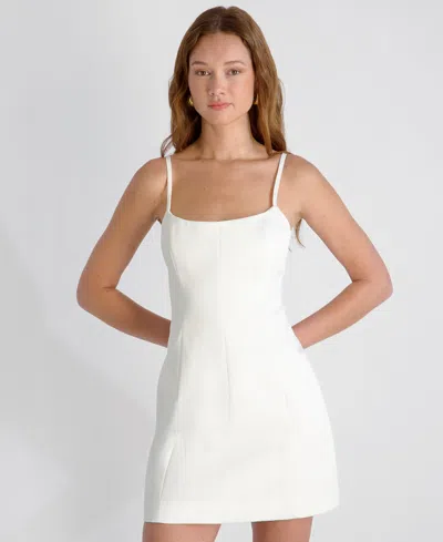 French Connection York Satin Mini Dress In White