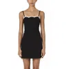 French Connection Azra Contrast Mini Dress In Black In Multi