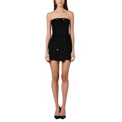 French Connection Womens Above Knee Embellished Mini Dress In Black