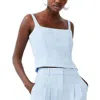 French Connection Harry Suiting Square Neck Top In Blue