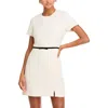 French Connection Structured Tweed Dress In Multi