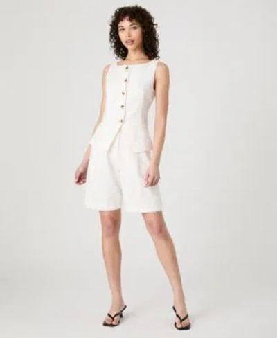 French Connection Womens Birdie Button Front Vest Top High Rise Bermuda Shorts