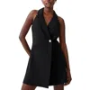 French Connection Womens Collared Above Knee Mini Dress In Black