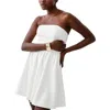 French Connection Whisper Strapless Mini Dress In White