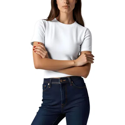 French Connection Womens Crewneck Shirt Pullover Top In White
