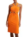 FRENCH CONNECTION WOMENS CUTOUT MINI COCKTAIL AND PARTY DRESS