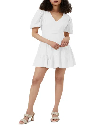 French Connection Womens Daytime Short Sundress In White