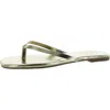 French Connection Womens Faux Leather Thong Flip-flops In Multi