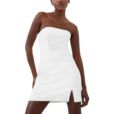 French Connection Womens Fitted Mini Bodycon Dress In White